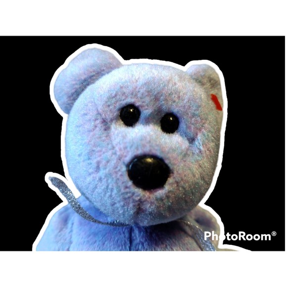 2001 Signature Bear, TY Beanie Baby, Colorful, 9 Inches - Picture 9 of 10